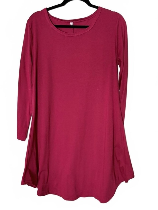Dresses & Skirts - Meil Fashion Long Sleeve Burgundy Swing Dress